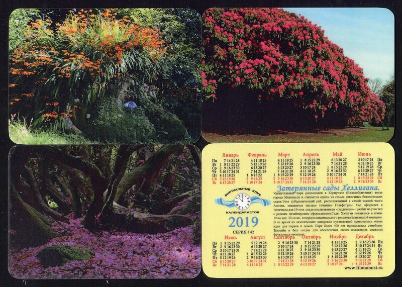 Серия календарей «Затерянные сады Хеллигана» 21 штука 2019 год