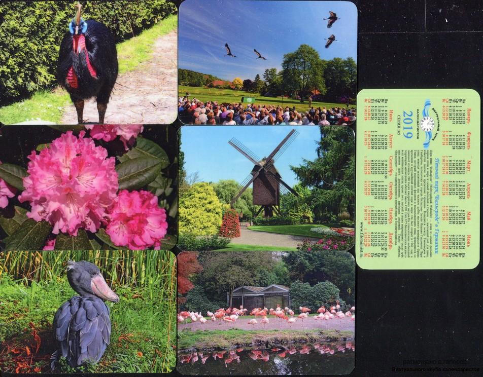 Серия календарей «Птичий парк Вальсроде Германия» 24 штуки 2019 год