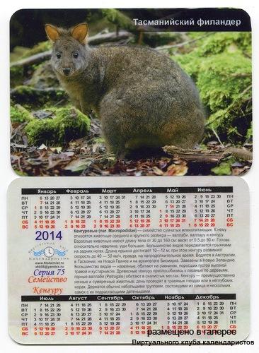 Серия календарей «Семейство кенгуру» 18 штук 2014 год