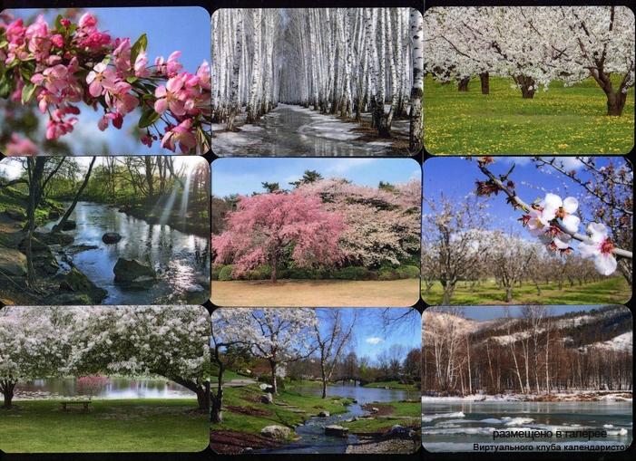 Серия календарей «Весна идет» 12 штук 2015 год