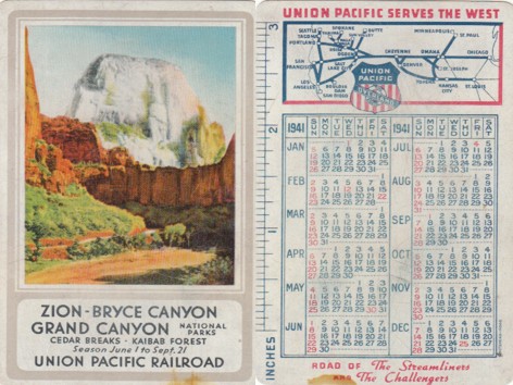 карманные календари американские железные дороги
