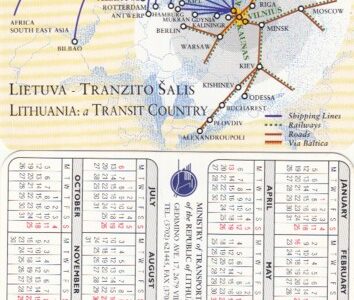 Календари литовских железных дорог