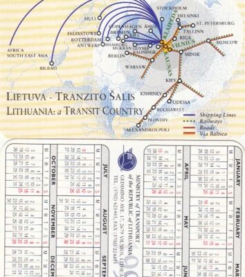 Календари литовских железных дорог
