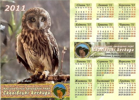 карманный календарь сова