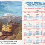 карманные календари канадские железные дороги